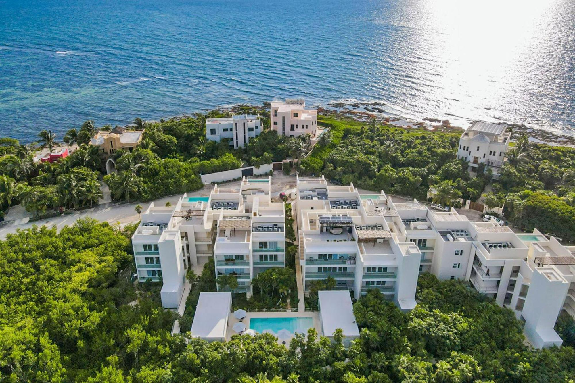 Santamar By Tao Beach Condos With Pool & Walk To Ocean 아쿠말 객실 사진